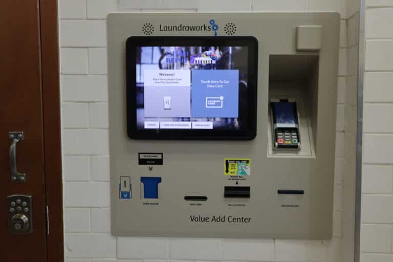 a machine with a screen on it